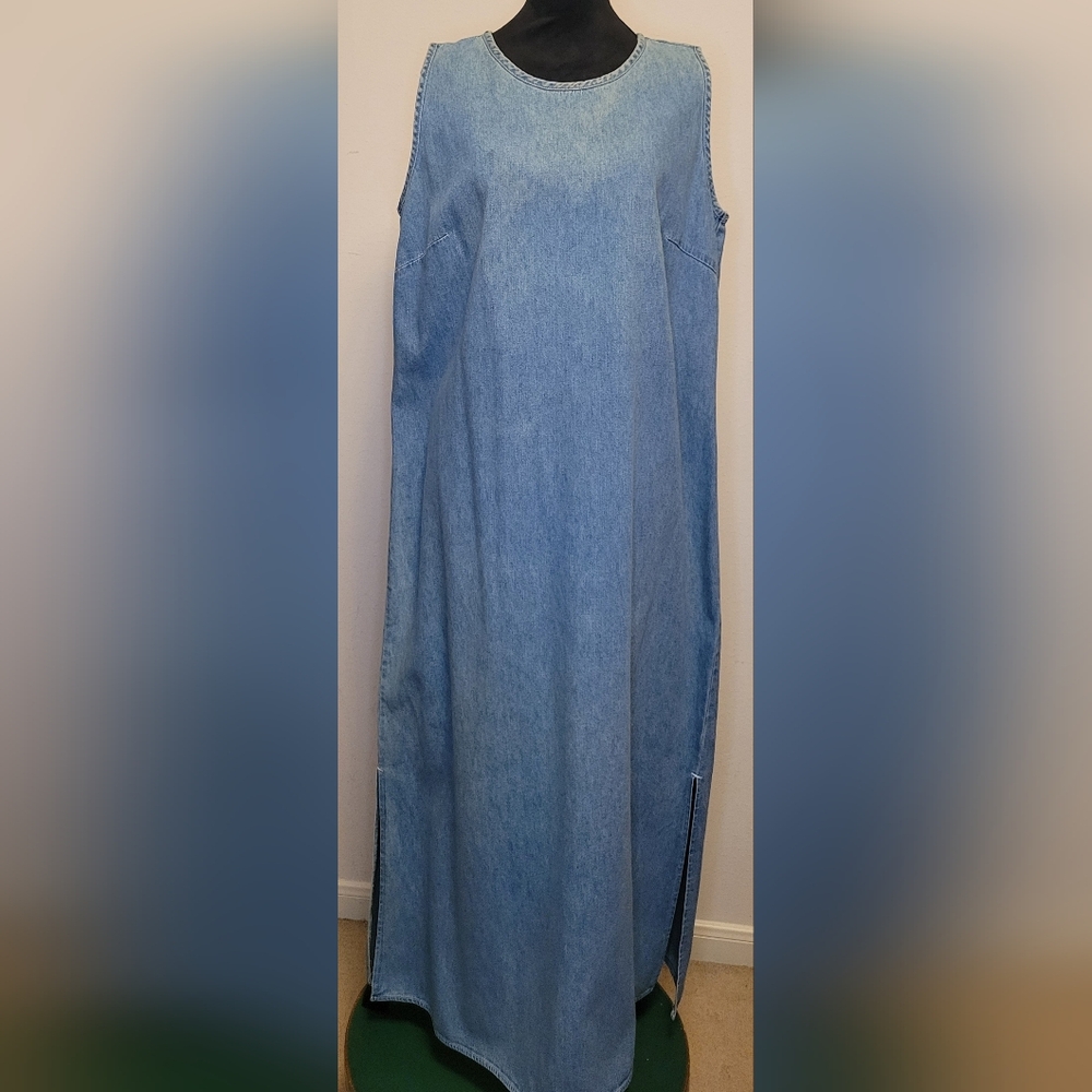 Sleeveless Blue Denim Dress